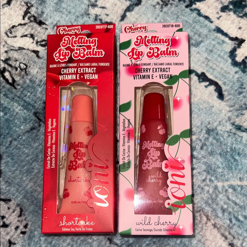 Melting Lip Balm Duo — Red & Pink Cherry Shades